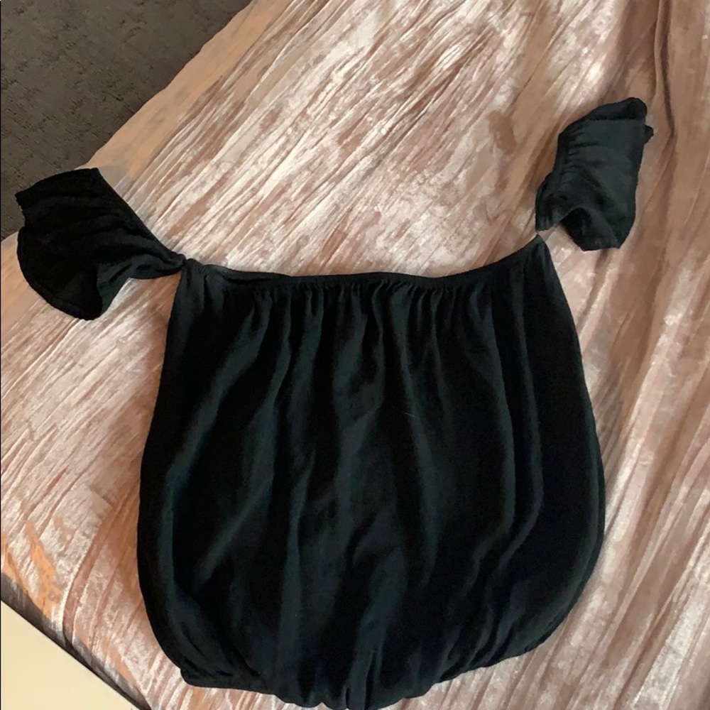Black off the shoulder brandy Melville top